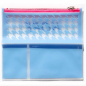 Preview: Lightree Travel Wallet Hope, neon blau, Zipp Verschluss, offen
